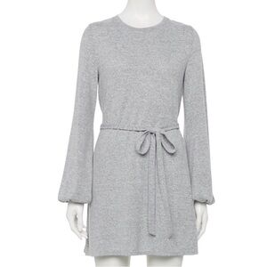 Kohls Rewind Brand Sweater Dress Tie Belt Balloon Sleeve Juniors XXL